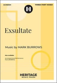 Exsultate Three-Part Mixed choral sheet music cover Thumbnail